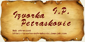 Izvorka Petrašković vizit kartica